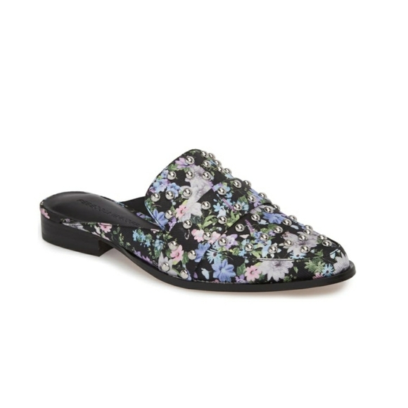 Sassy Studded Rebecca Minkoff Floral Mules - Picture 2 of 15